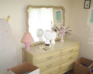 FRENCH PROVINCIAL DRESSER WITH MIRROR