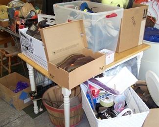 DINETTE TABLE & MISC. IN THE GARAGE