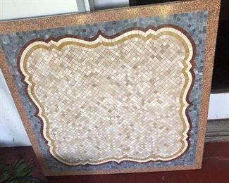 (2) mosaic tabletops appx 2’x2’