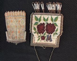 Beaded and Sterling bags from France - vintage 