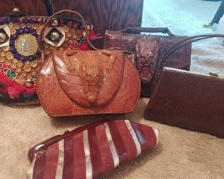 Alligator Purses, Vintage Purses 