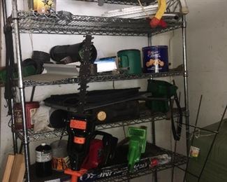 Tools, Hoses, Leaf Blower, Steel Shelving