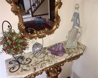 Marble and Gold Table, Mirror