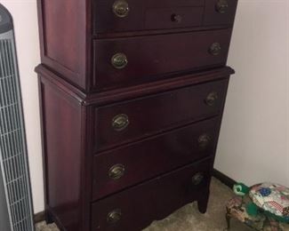 Cherry Tall Boy Dresser (part of 5 piece bedroom set)
