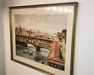 Framed Water Colors - Italy