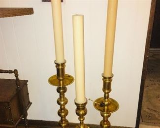 Large Brass Candle holders