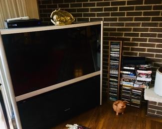 Projection TV, DVD’s, CD’s