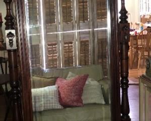 Solid Mahogany Victorian Standing Full Mirror