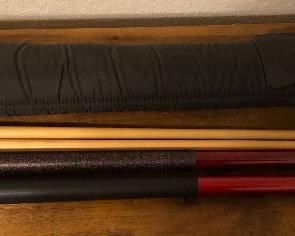 Pool sticks with case