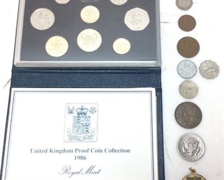 UK PROOF SET/FOREIGN COINS