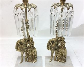 VTG. BRASS CANDLE HOLDERS WITH