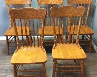 5 MAPLE DINING CHAIRS