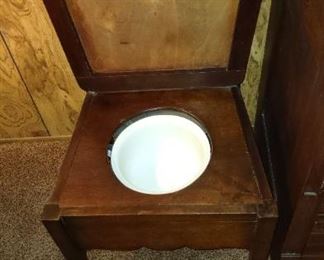 Antique Oak Potty Chair