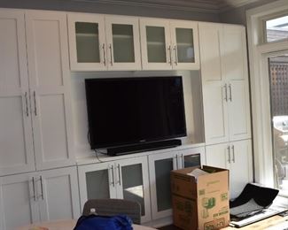 White wood wall cabinets -- $750