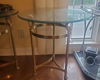 GLASS TOP END TABLE