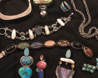Enormous collection of sterling silver jewelry…more than 50 pieces of art jewelry!