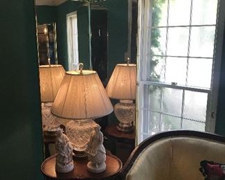 Set of two large floor panel mirrors 