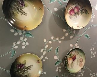 Signed hand painted porcelains from the early 1800s