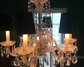 Large Vintage crystal chandelier 