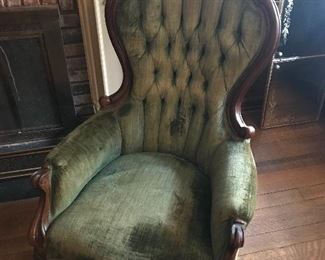 PELHAM SHELL AND LECKIE VICTORIAN PARLOR CHAIR -- RARE