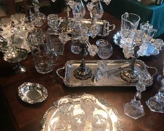 Beautiful silver plate and candlesticks