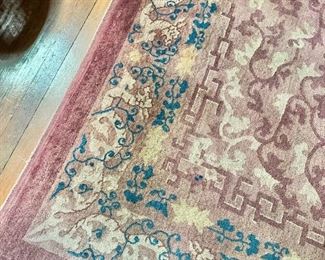 $2500  - Vintage rug - as is slight damage at edges .  139" L x 111" W .
