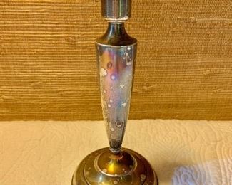 $50 Galt sterling silver candlestick, weighted.  8.5" H, base 3.75" diam.