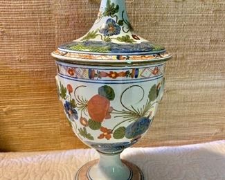 $50 Italy  Vase  with top 12" H, 5.5" diam.
