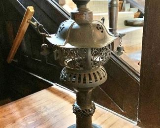 $495 Pagoda sytle lamp stand 36" H, 11" diam.