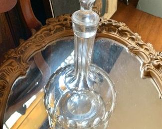  $35 Decanter with  glass bottlestop 11" H, approx 6" W