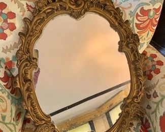 $85 Wood  framed ornate carved mirror - SEE ABOVE 