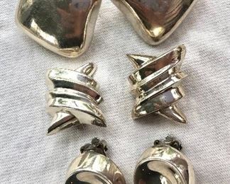 $20 ea sterling silver clip earrings