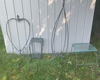 Yard decorations/plant stands. 