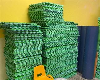 Commercial grade interlocking tiles - measure 2’ x 2’ x 3/4”