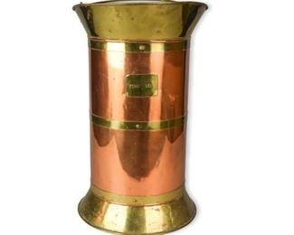 77	Copper & Brass Umbrella Stand	21"H x 13"-diameter
