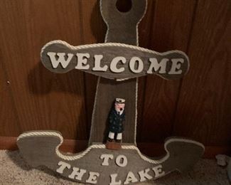 Welcome to the lake Sign