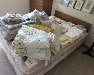 Lots of bed linens - new to vintage