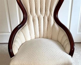 Antique spoon back victorian upholstered chair