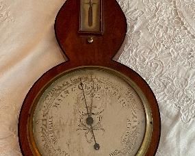 Antique 19th c English Banjo Barometer, A. Abraham, Liverpool, England