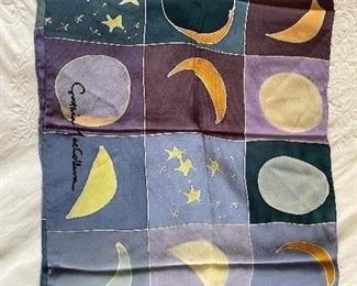 Phases of the Moon Silk Scarf by Cynthia