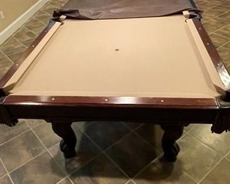 Venetian Pool table with racks, cues, sticks, etc