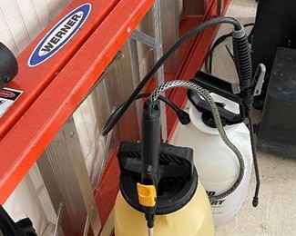 Werner ladder and sprayers