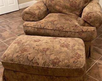 Thomasville lounger chair and ottoman