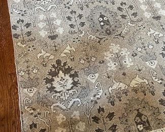 Kalaty Sumak Collection weave pile, hand woven area rug from India w/ 100% premium wool.