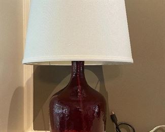 Hand blown table lamp