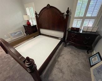 Thomasville mahogany flame bed frame