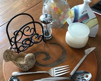 Turkish tea pot, vase, lacy Susan, Serving ware, candle and more