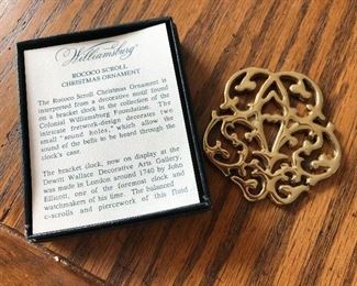 Rococo Scroll Christmas Ornament 