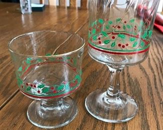 Holiday glassware for 12 people