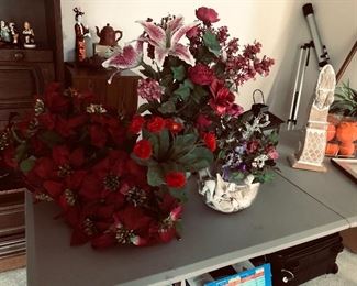 Silk flowers and arrangements 